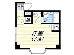 ホルム夙川 1Kの間取図画像