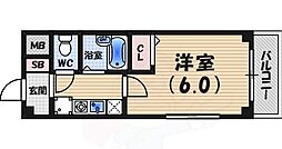 夙川チェリーハウス 1Kの間取図画像