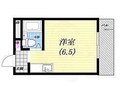 エクセルマンション西宮今津 ワンルームの間取図画像