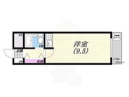 ジラーフ苦楽園 1Kの間取図画像