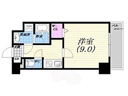 ラ・ビィNAKAZEN 1Kの間取図画像