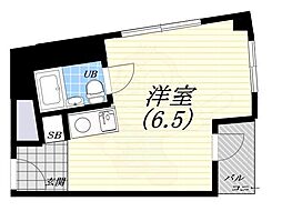 THECITY鳴尾 ワンルームの間取図画像
