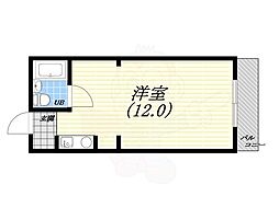 キタノビル ワンルームの間取図画像