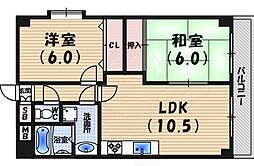 クリエイティブHセントラル 2LDKの間取図画像