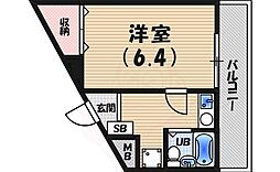 カサ・ヴィエント 1Kの間取図画像