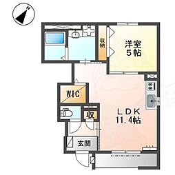 ルナテラス甲子園 1LDKの間取図画像