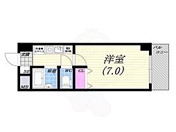 オード夙川 1Kの間取図画像