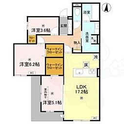 GreenPalace樋之池 3LDKの間取図画像