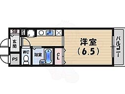 ボナール西宮 1Kの間取図画像