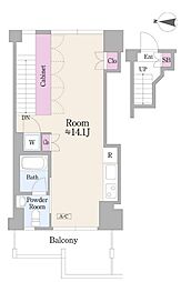 ROKATERRAZZA／ロカテラーザ 3階1Kの間取り