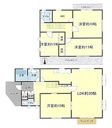 古所 4LDKの間取り