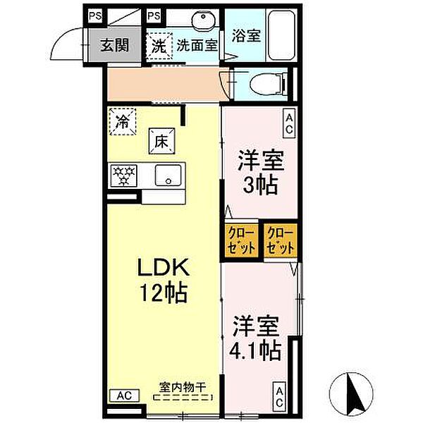 グラナーデ滝野川 102｜東京都北区滝野川4丁目(賃貸アパート2LDK・1階・44.56㎡)の写真 その1