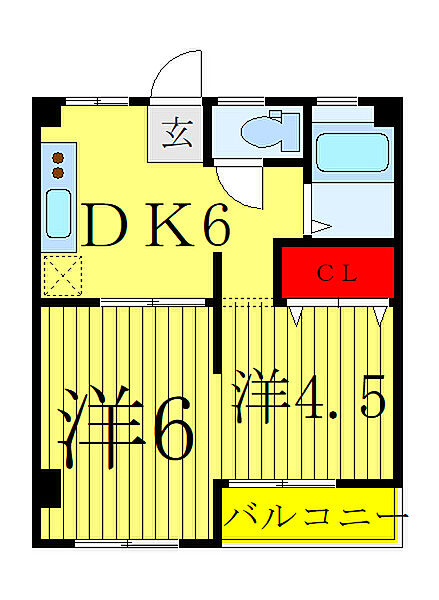 水口マンション 503｜東京都北区豊島1丁目(賃貸マンション2DK・5階・32.00㎡)の写真 その2