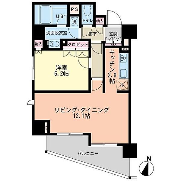 エスティメゾン赤羽 604｜東京都北区赤羽2丁目(賃貸マンション1LDK・6階・51.73㎡)の写真 その2