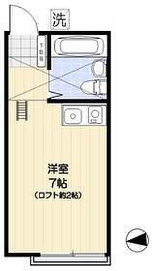 フレクション赤羽 202｜東京都北区赤羽西6丁目(賃貸アパート1R・2階・16.11㎡)の写真 その2