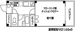 ドミールガーデン清澄白河 306 3階1Kの間取り