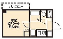 ドミール京町堀 1Kの間取図画像