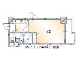 ドミール金沢駅西 1Kの間取図画像
