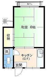 都営大江戸線 清澄白河駅 徒歩2分の賃貸マンション 3階1Kの間取り