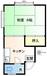 都営大江戸線 清澄白河駅 徒歩2分の賃貸マンション 3階1Kの間取り