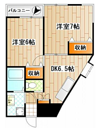 フェニックス鷺沼 2DKの間取図画像