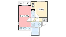Raiz星井 1LDKの間取図画像