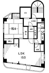 駒沢長谷川ビル 1LDKの間取図画像