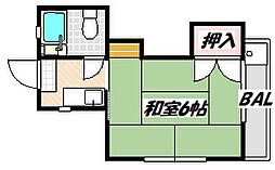 JR総武線 船橋駅 徒歩24分の賃貸アパート 1階1Kの間取り