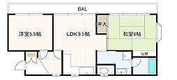 ユカリ西船橋 2LDKの間取図画像