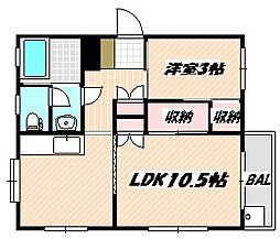 西船ビル 1LDKの間取図画像
