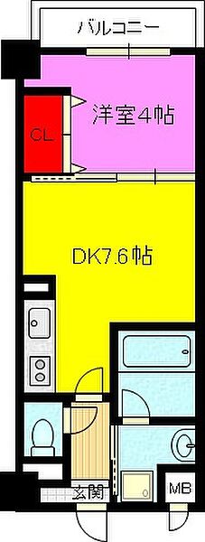 Shamrock・N ｜大阪府大東市扇町(賃貸マンション1DK・3階・30.11㎡)の写真 その2