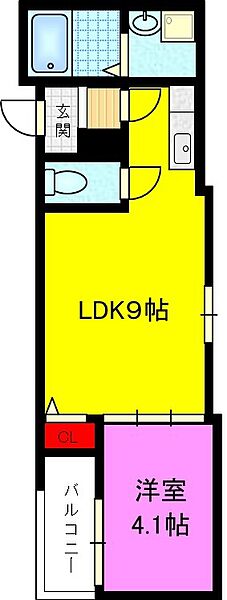 F asecia Camel（エフ アセシア カーメル） 304｜大阪府東大阪市三島２丁目(賃貸アパート1LDK・3階・30.17㎡)の写真 その2