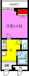 後光ビル春宮 1Kの間取図画像