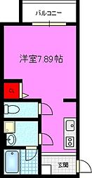 ASSO鴻池 ワンルームの間取図画像
