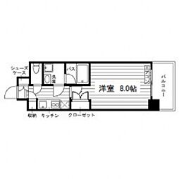 エスティメソワ（自尊館） 5階1Kの間取り