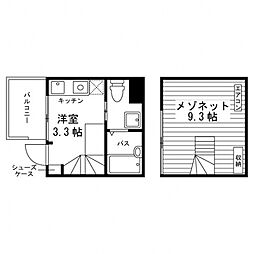 VERA 1階1Kの間取り