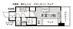 （仮称）学生会館 ソレイユ本郷[食事付き] 2階1Kの間取り