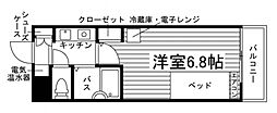 ベルエール金沢・横川 1Kの間取図画像