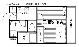 GROWSTAGE名古屋A棟 1Kの間取図画像