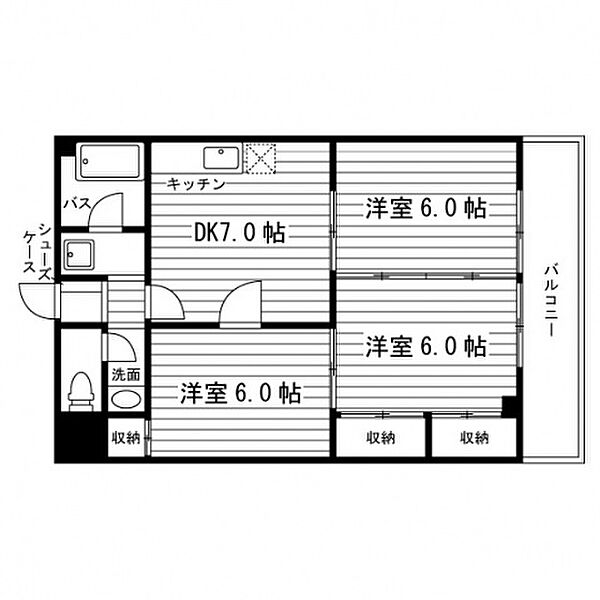 メゾン・ドゥ片平 ｜鹿児島県鹿児島市中央町(賃貸マンション3DK・11階・55.90㎡)の写真 その2