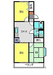 コージコート 3DKの間取図画像