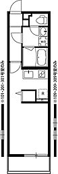 リブリ・ツルガミネ ワンルームの間取図画像