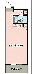 天王町ハイタウン ワンルームの間取図画像