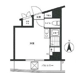 ポートハイム西横浜 ワンルームの間取図画像