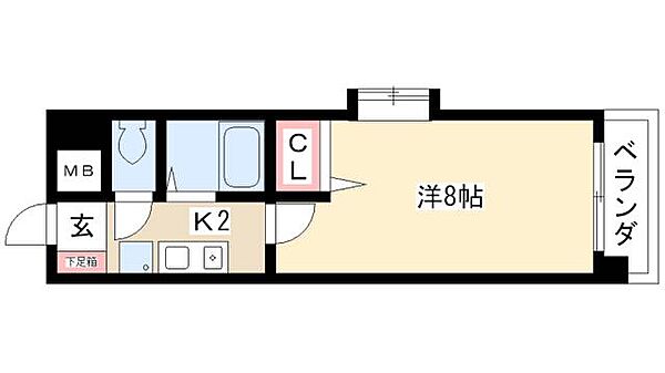 ウエストタウン福田 ｜愛知県名古屋市西区庄内通3丁目(賃貸マンション1K・7階・21.45㎡)の写真 その2