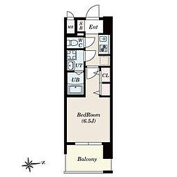 S-RESIDENCE上飯田North 14階1Kの間取り