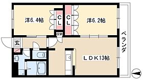 グリスィーヌ  ｜ 愛知県北名古屋市法成寺法師堂120（賃貸マンション2LDK・1階・57.33㎡） その2