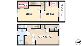 PLUSSUM COURT 児玉  ｜ 愛知県名古屋市西区児玉3丁目24-29（賃貸テラスハウス2LDK・1階・67.08㎡） その2