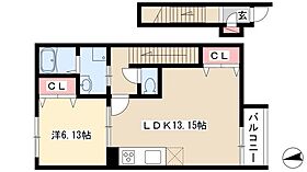 アンプルール　リーブルThree Rings Field  ｜ 愛知県清須市西枇杷島町古城1丁目18-9（賃貸アパート1LDK・2階・52.03㎡） その2