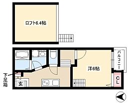 Ampio reale庄内通  ｜ 愛知県名古屋市西区笠取町3丁目24-2（賃貸アパート1K・2階・23.79㎡） その2